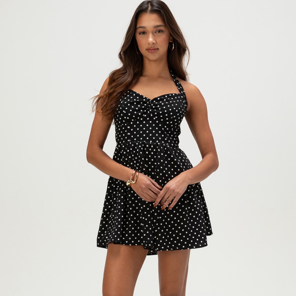 Polka Dot Halter Dress